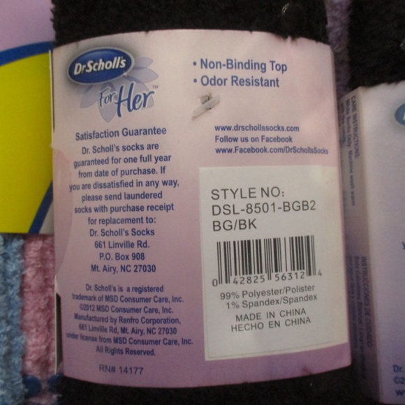 Dr. Scholl's Socks Bundle Variety 10 Pack Womens 4-10 Multicolor Spa Low Cut - Picture 9 of 14